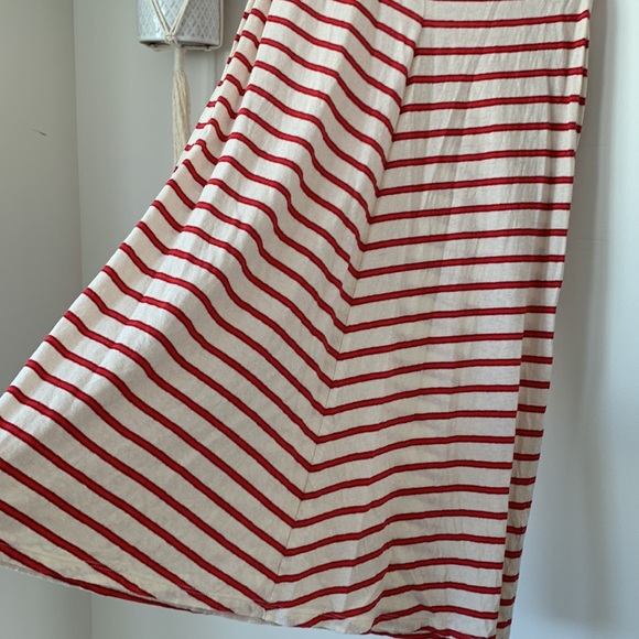 Madewell Sleeveless Red and White Striped Linen Dress - Picture 5 of 9